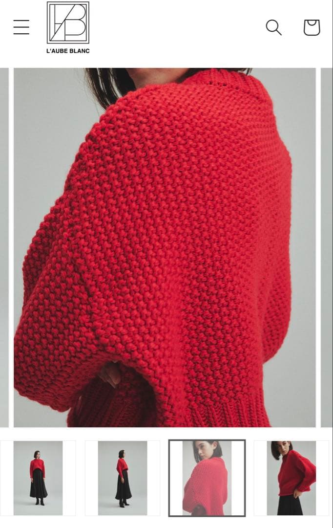 【 laubeblanc 】 クロップドニットトップス