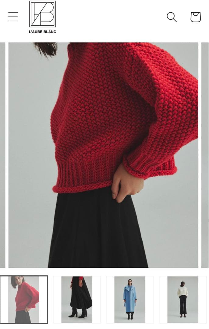 【 laubeblanc 】 クロップドニットトップス