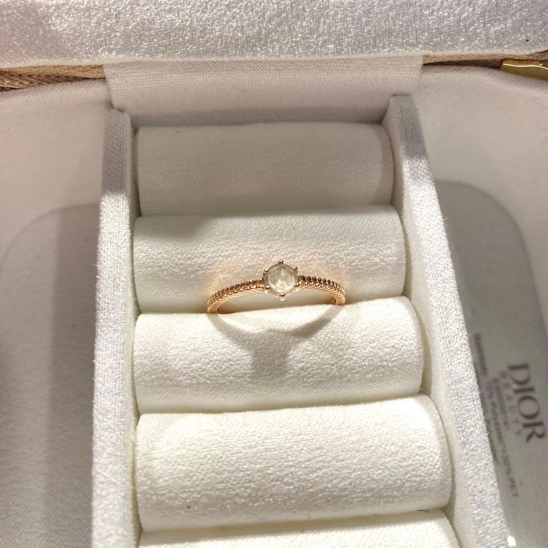 カナル4℃ ムーンストーンリングk10ピンクゴールド　#9