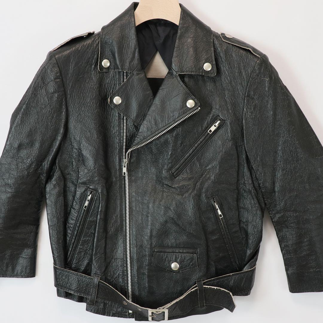 ジョンローレンスサリバン 2010ss クラック加工 ダブルライダースジャケット