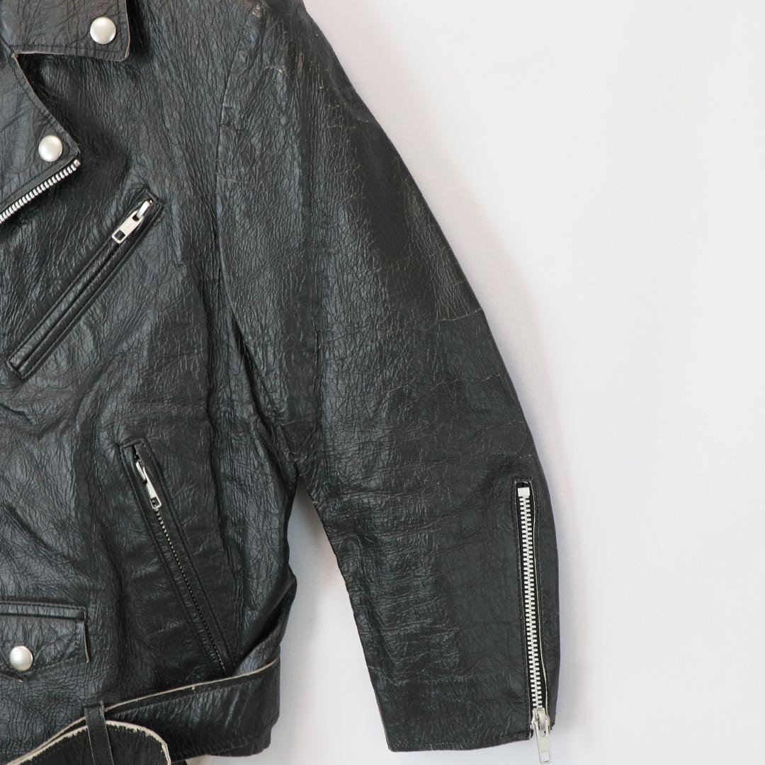 ジョンローレンスサリバン 2010ss クラック加工 ダブルライダースジャケット