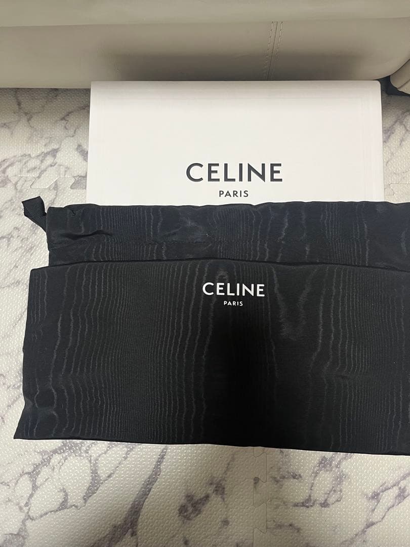 CELINE セリーヌ チェルシー トリオンフ マーガレット ブーツ 黒　39