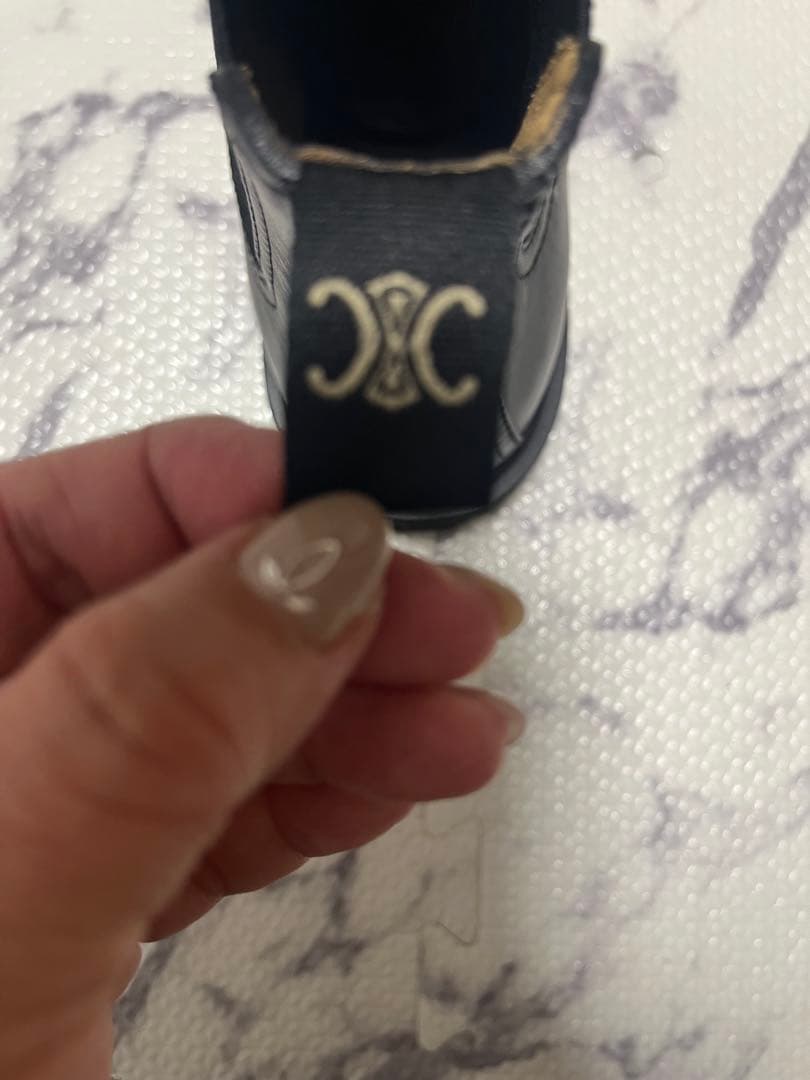 CELINE セリーヌ チェルシー トリオンフ マーガレット ブーツ 黒　39