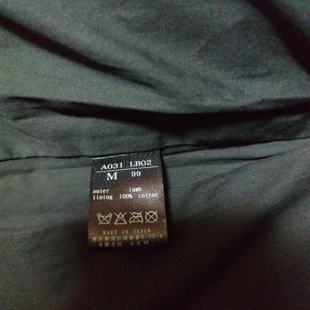 AKM　黒ラムレザー （羊革）シングルライダースジャケット・ラムレザージャケット