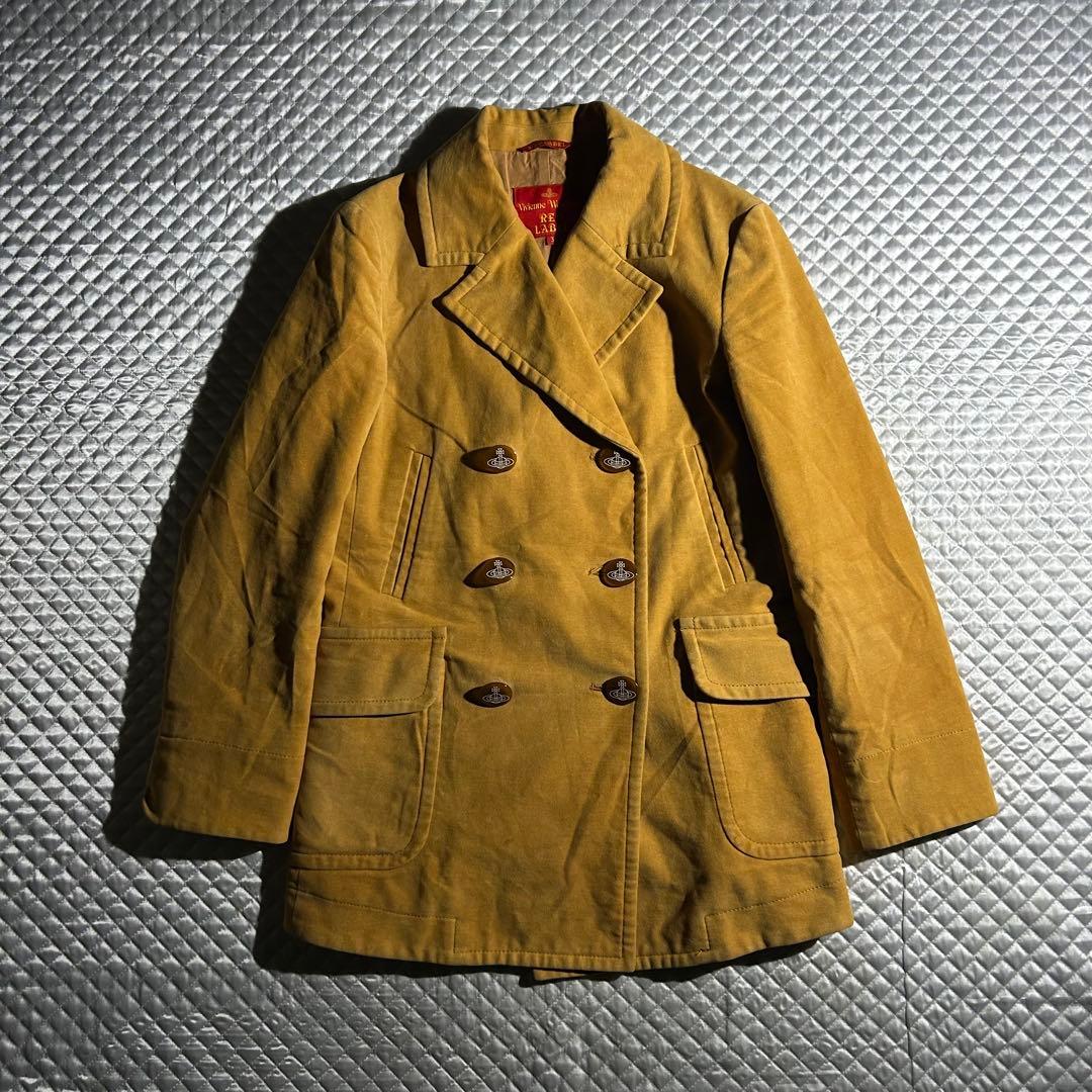 00s ヴィヴィアン コットンダブルコート ジャケット オーブ archive