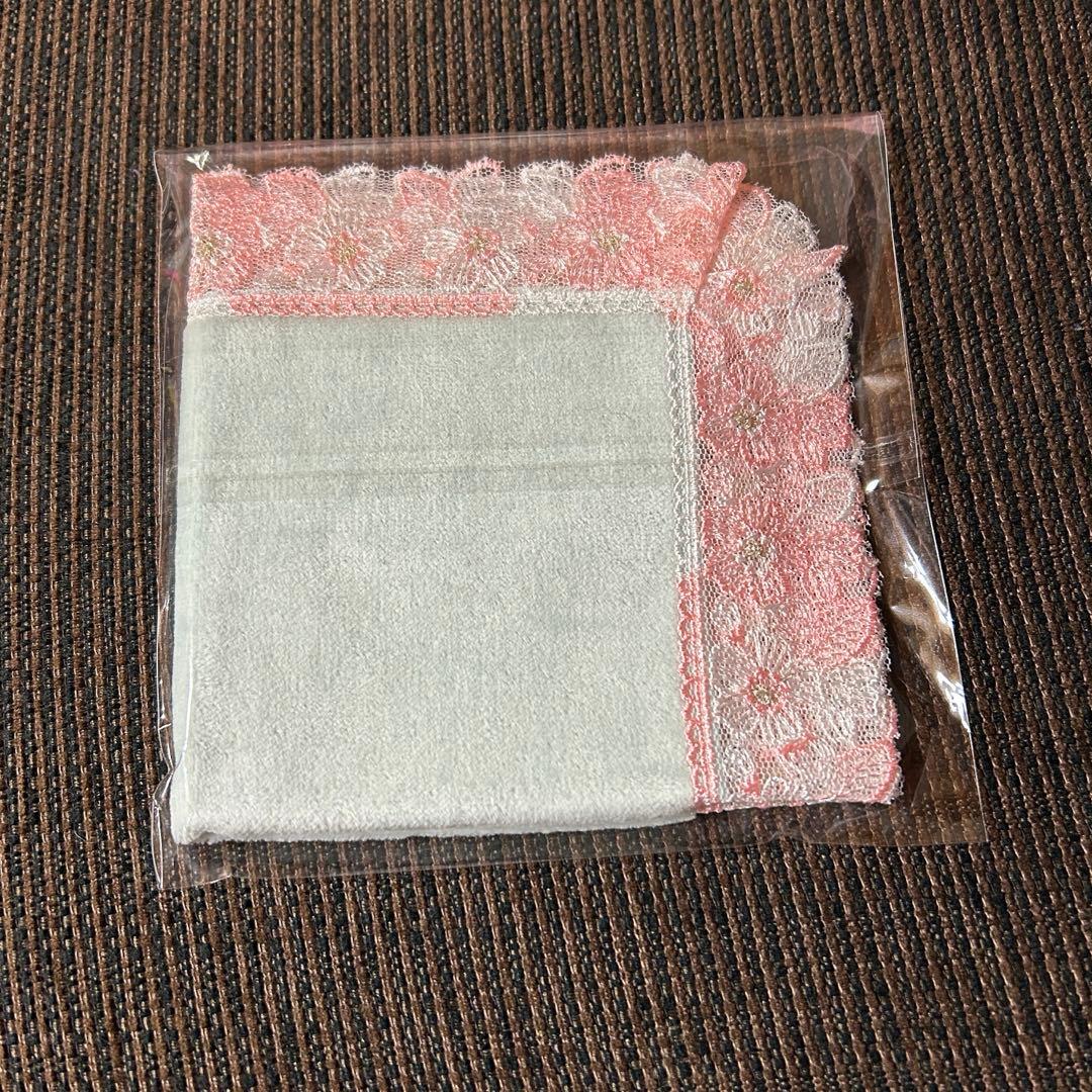 新品レア 近沢レース ミニタオルハンカチ さくらセット①