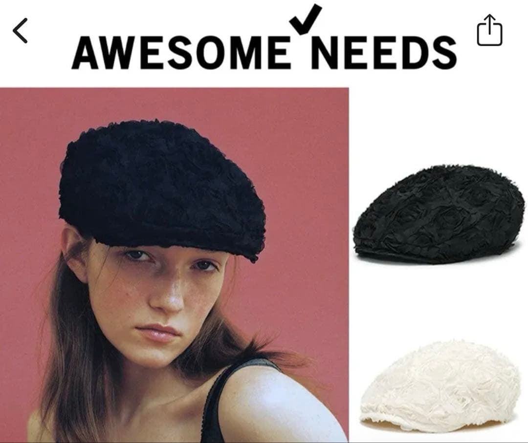 新品　AWESOME NEEDS オーサムニーズ　キャップ　帽子　ハンチング