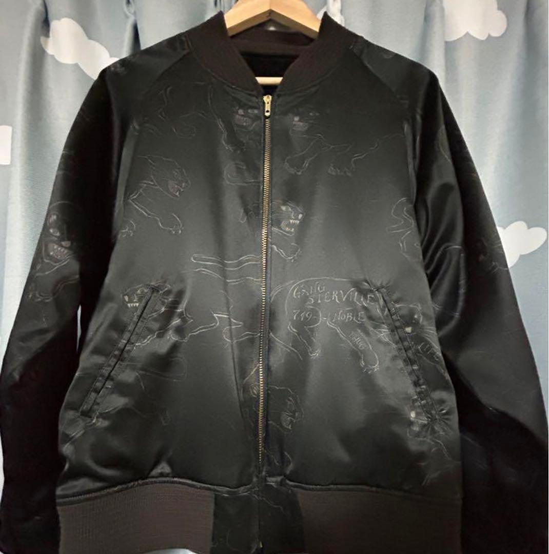 ブラック パンサー刺繍 ジップアップジャケット　GANGSTERVILLE