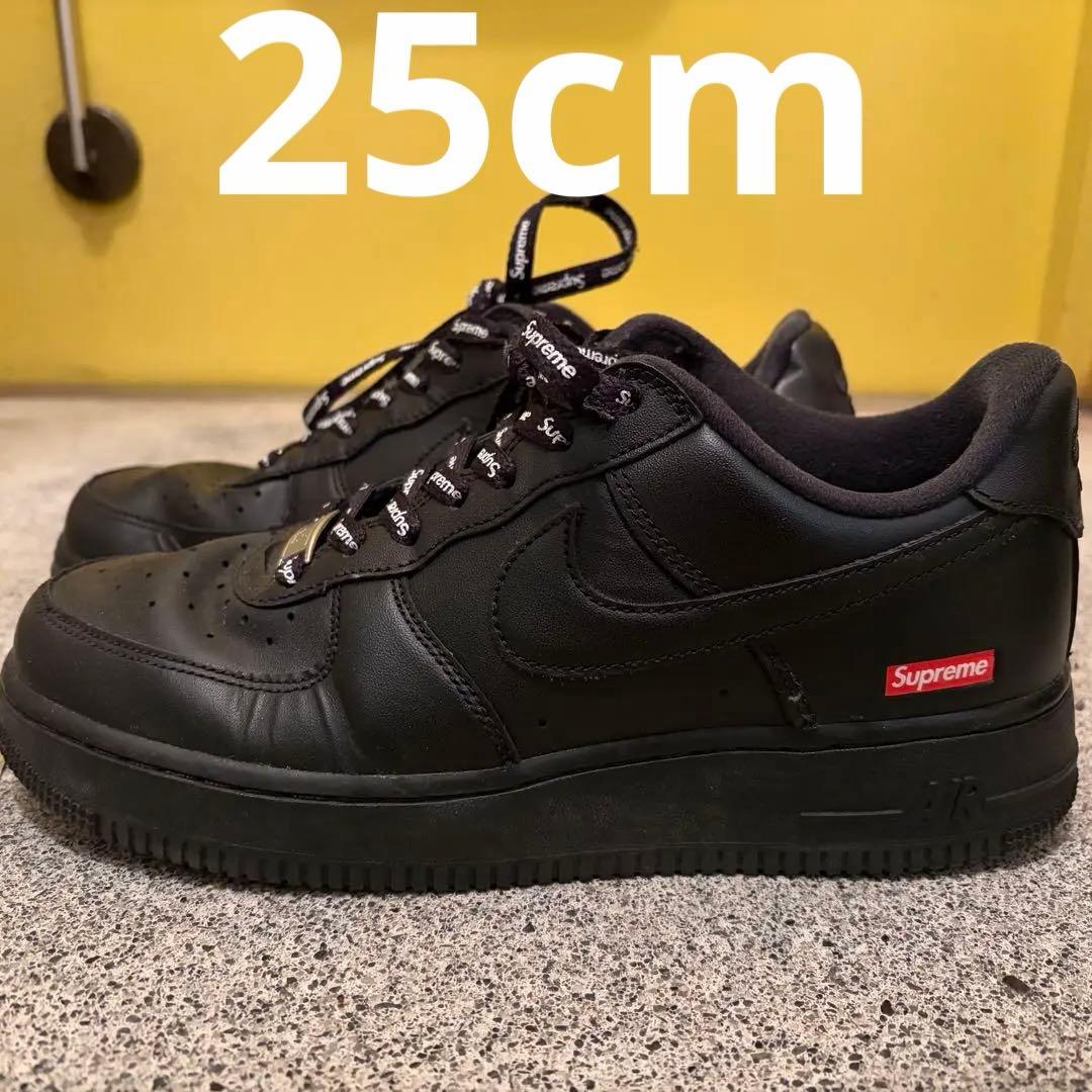 Supreme Nike Air Force 1 ブラック　25cm