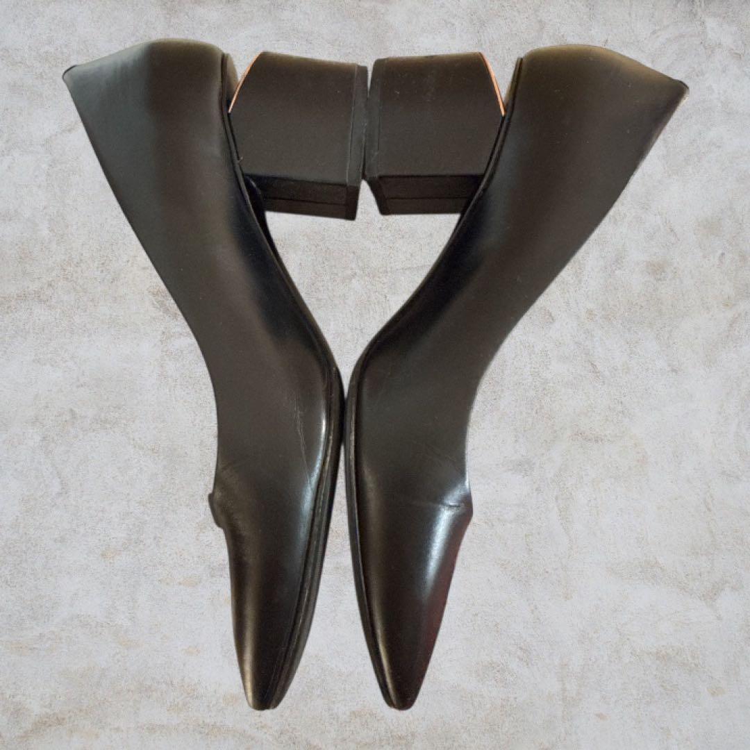 37アレキサンダーワン ポインテッドトゥデザインヒールパンプス ブラック