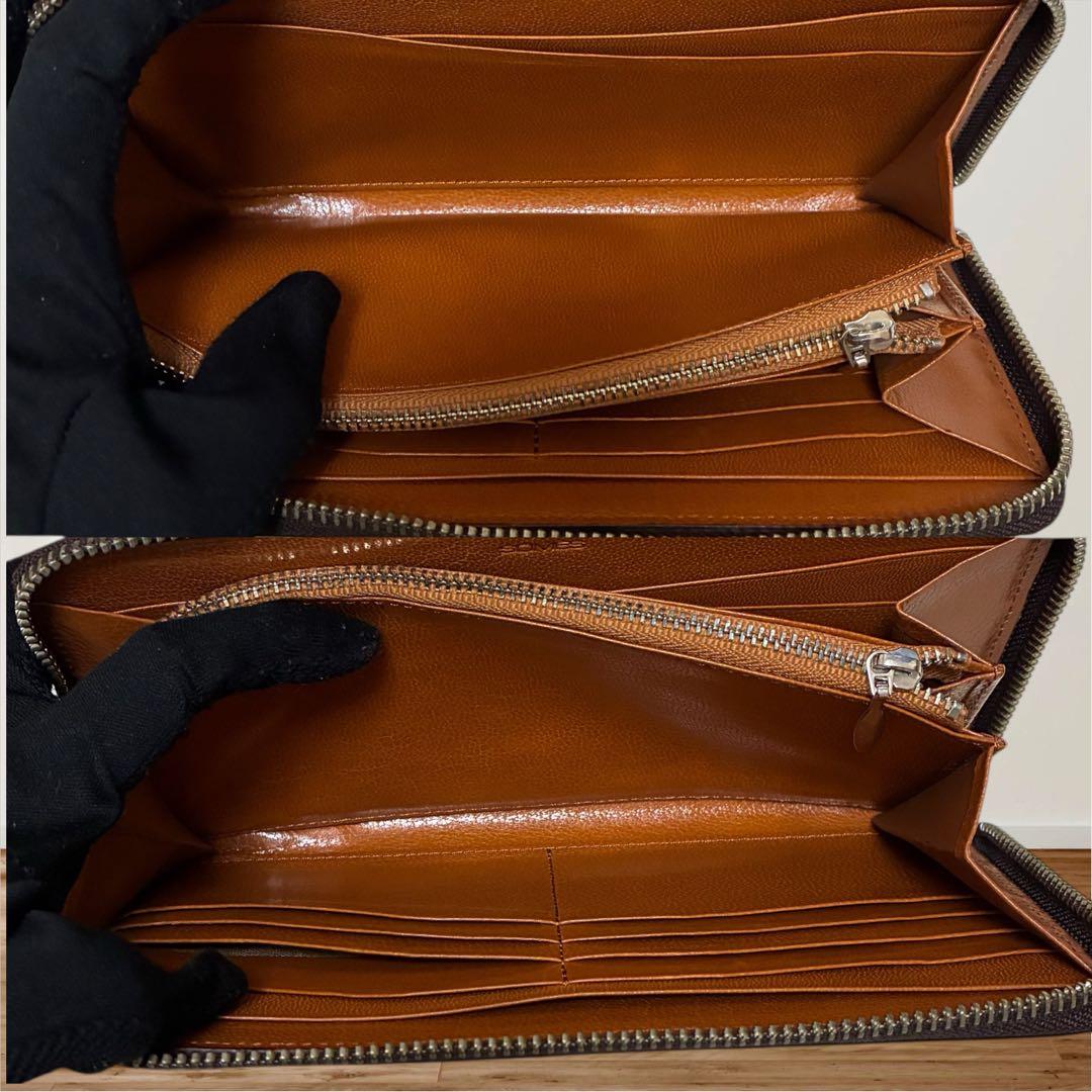 極美品 SOMES ソメス 長財布 ラウンドファスナー コードバン ボルドー 革