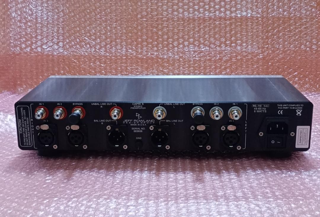 ★【動作品】JEFF ROWLAND CAPRI S プリアンプ ジェフローラン
