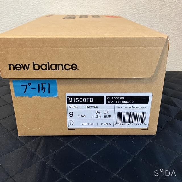 【オサム】ニューバランス M1500FB（黒） 27cm（プー151）