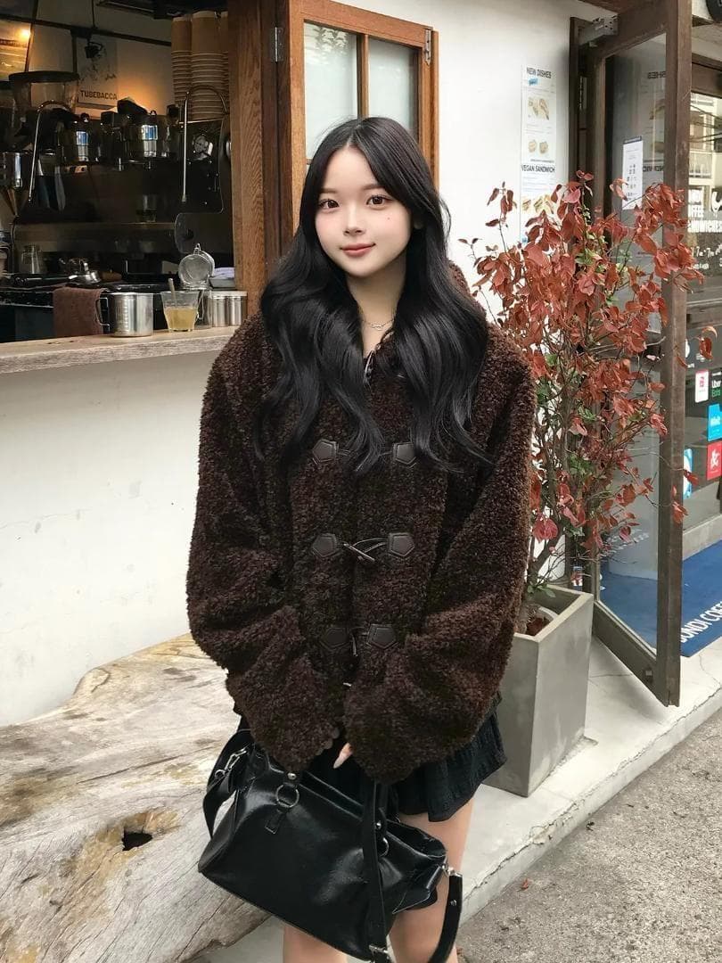 ⌒☆さん専用 プードルファータッチボタンコート