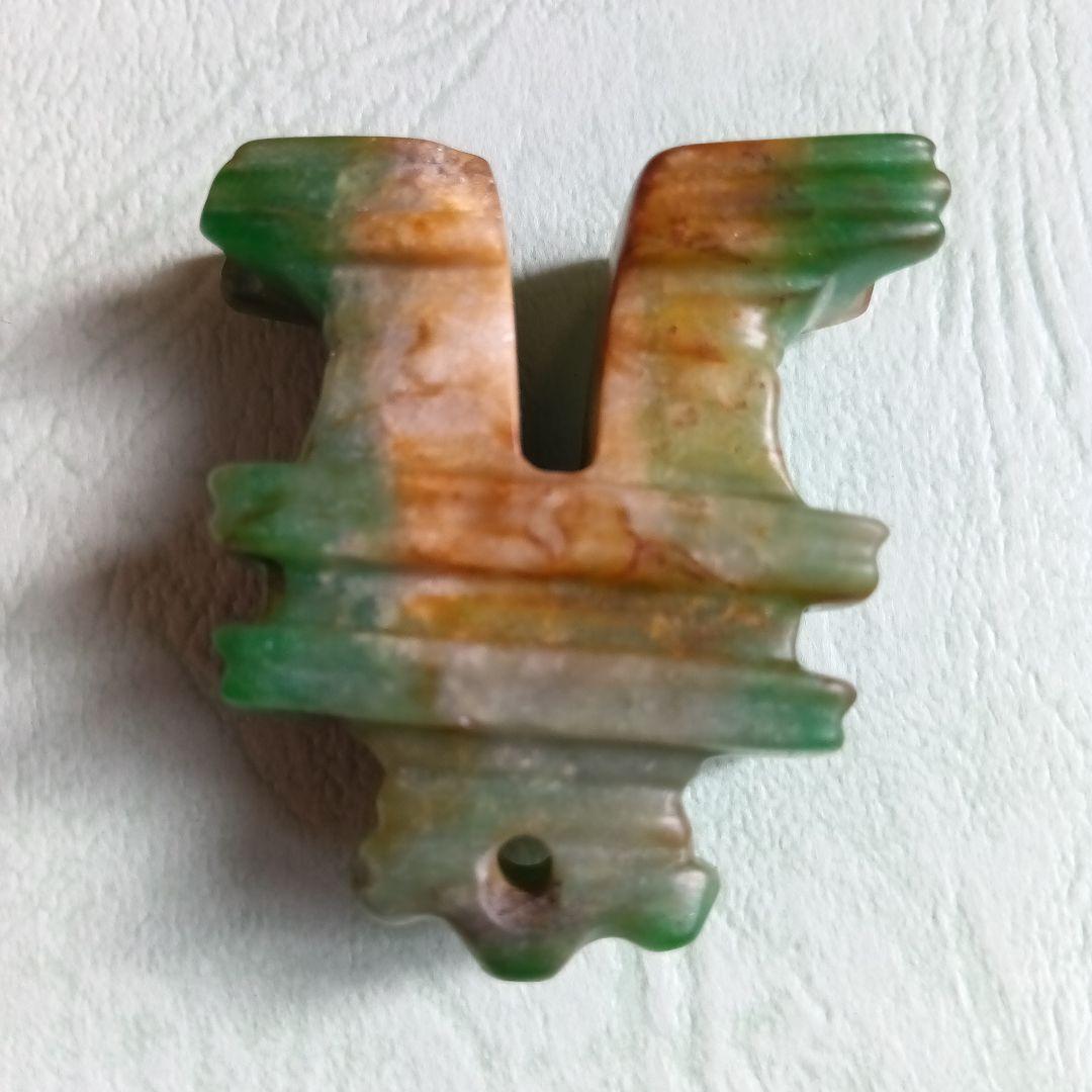 綿刈様、専用でございます。　古墳時代　骨董　歴史史料　勾玉　極上翡翠琴柱形石製品