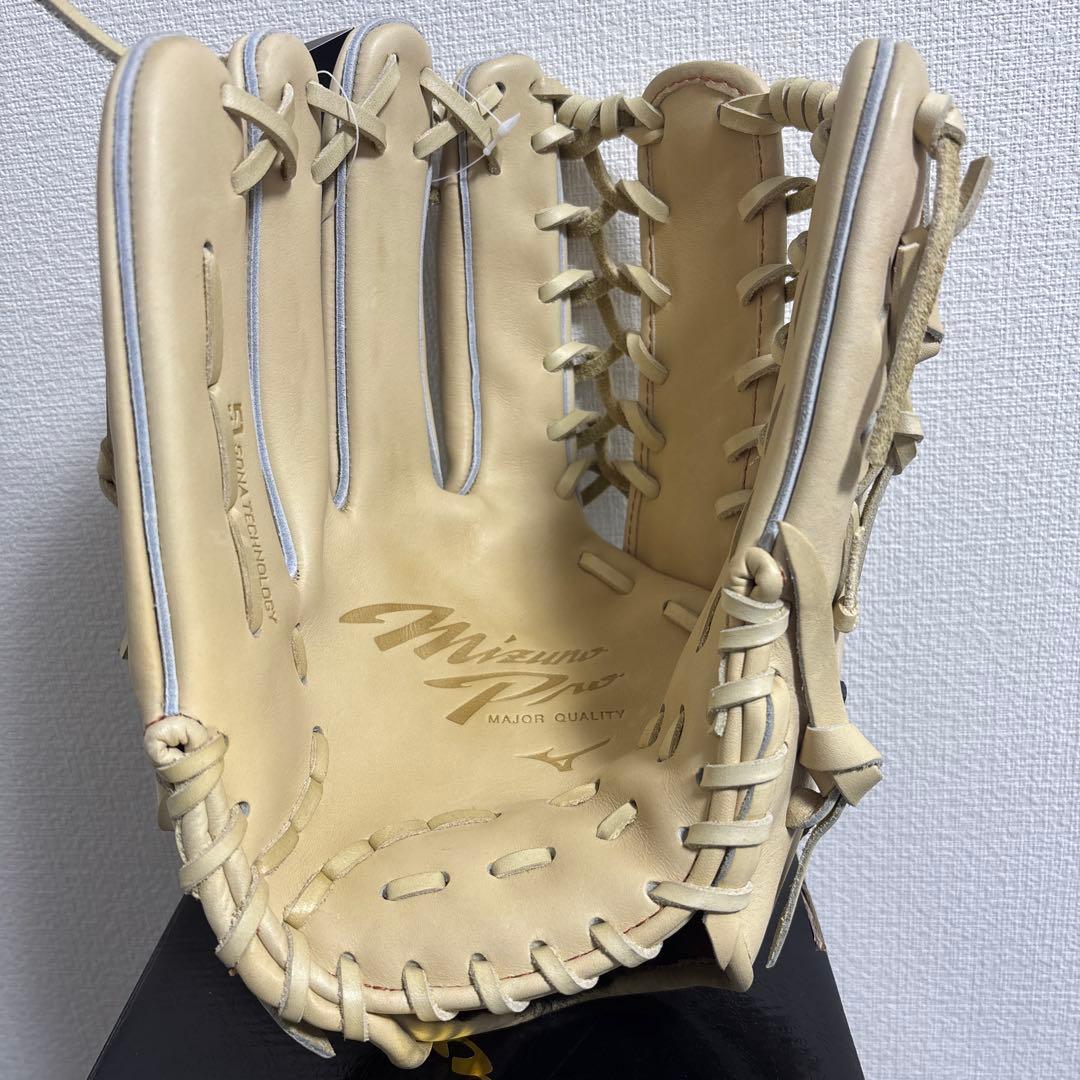 ミズノプロ　硬式　外野　グラブ　グローブ　定価66,000円　ブロンド