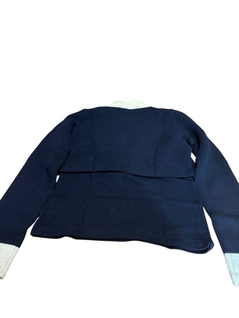 【新品タグ付】MaxMara カシミヤ混 アンサンブル セットアップ S 紺