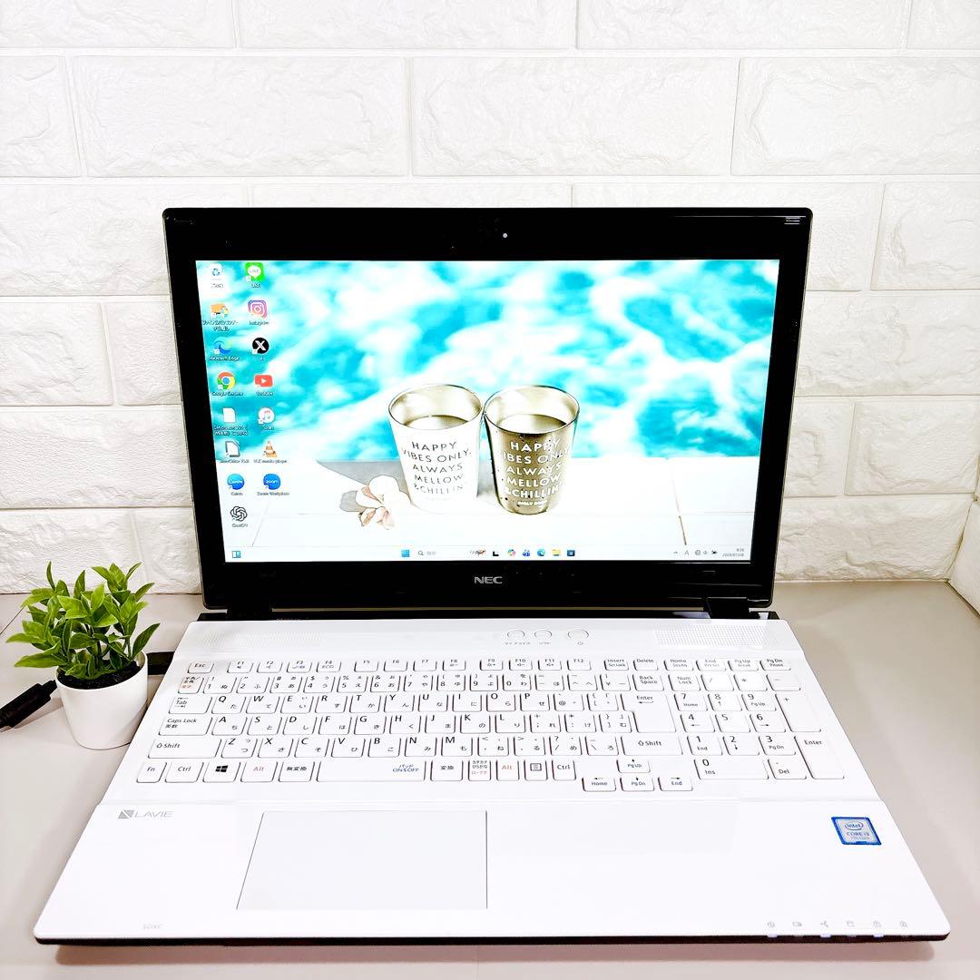 SSDで快適✨メモリ8GB カメラ フルHD 第7世代 ノートパソコン NEC