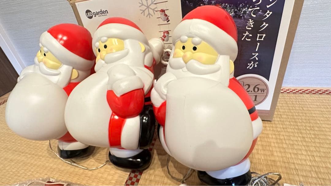 ★LED garden サンタクロースライト 3体セット★タカショー製★