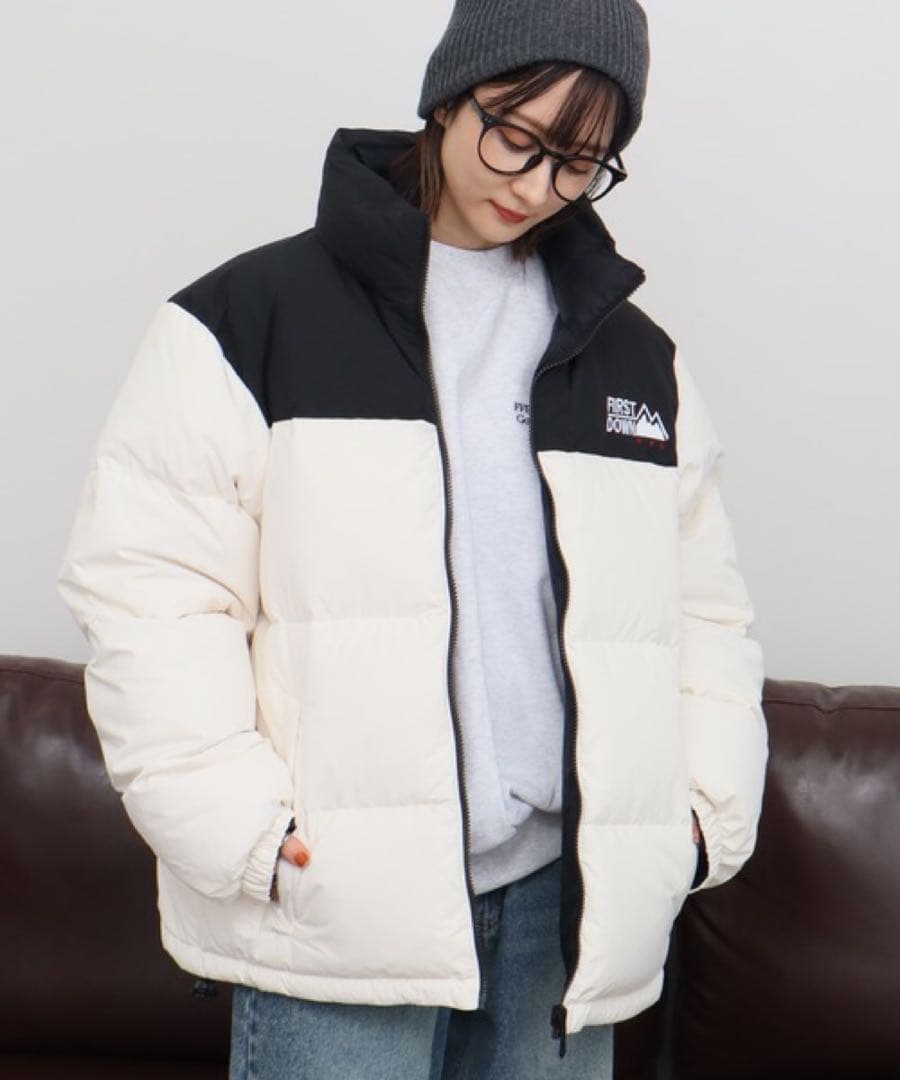 最安値 FIRSTDOWN バブルダウンジャケット マイクロフト リバーシブル