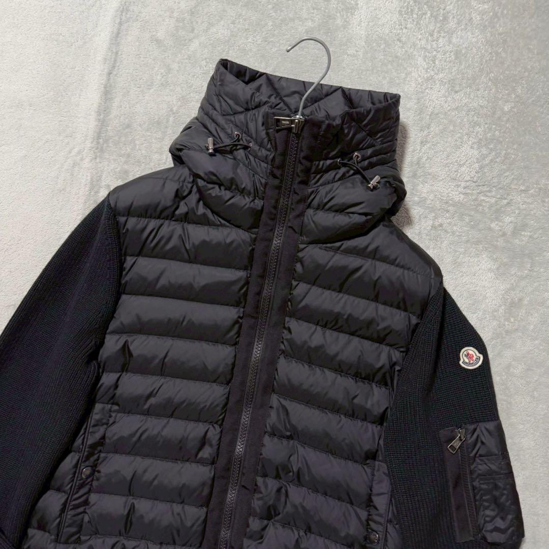 MONCLER モンクレール ダウン カーディガン ハイブリッド Lサイズ 黒