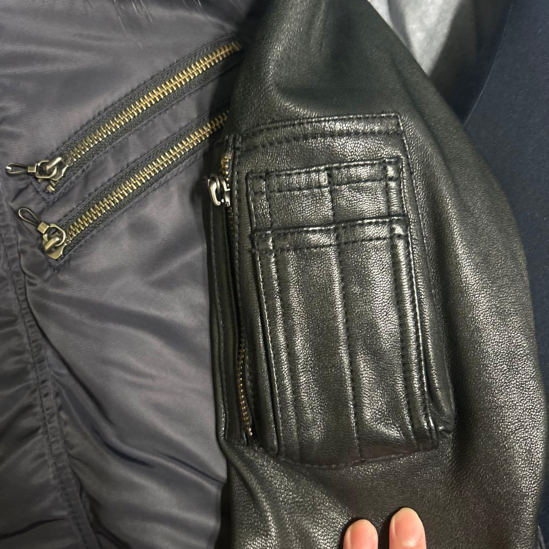 fuga ファージャケット レザー切り替え グランジ お兄系 アーカイブ y2k