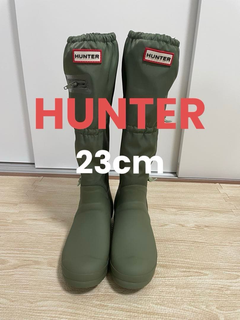 ※アザラシ※HUNTER レインブーツ　カーキ　23cm