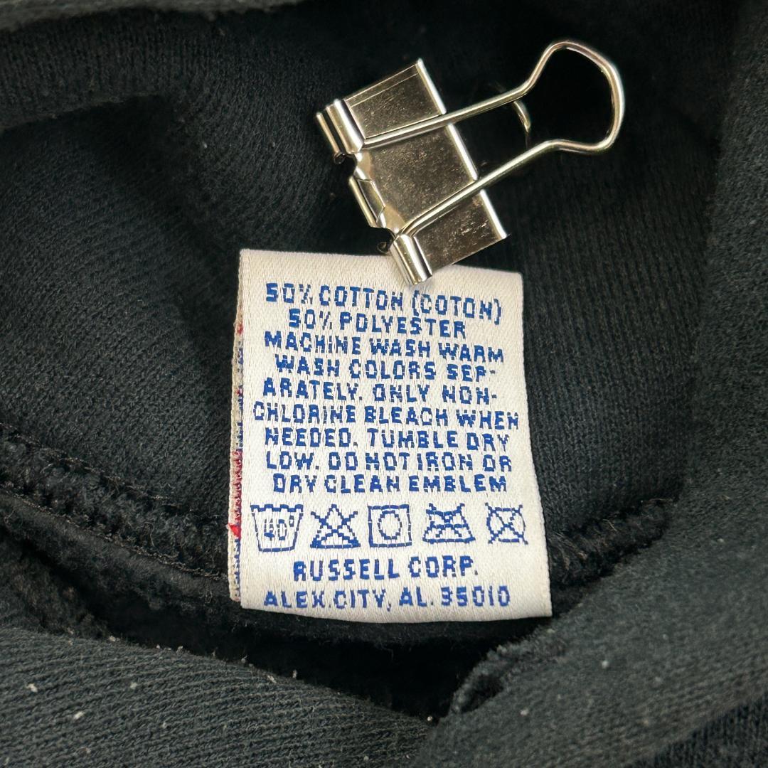 玉*隊様 USA製　ラッセルアスレチック　前V 　ブランク　パーカー　古着　ブラ