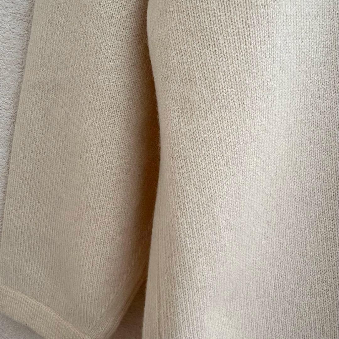 試着のみ　バランタイン　カシミヤ　ノーカラー　ニット　ジャケット　レディース