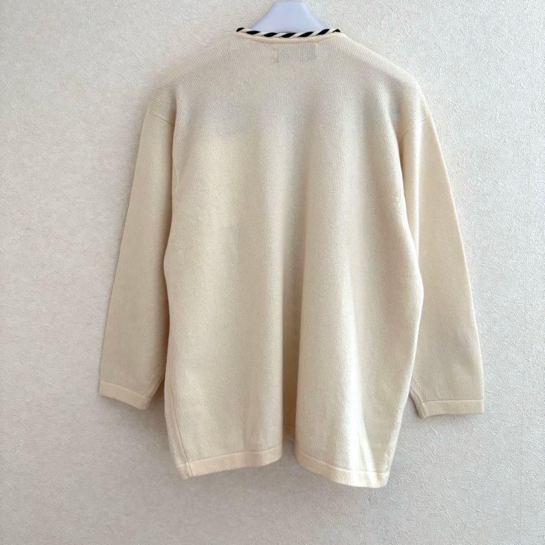 試着のみ　バランタイン　カシミヤ　ノーカラー　ニット　ジャケット　レディース