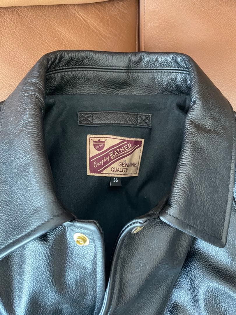 本革　レザーコーチジャケット　サイズ36 極美品　Mサイズ程度
