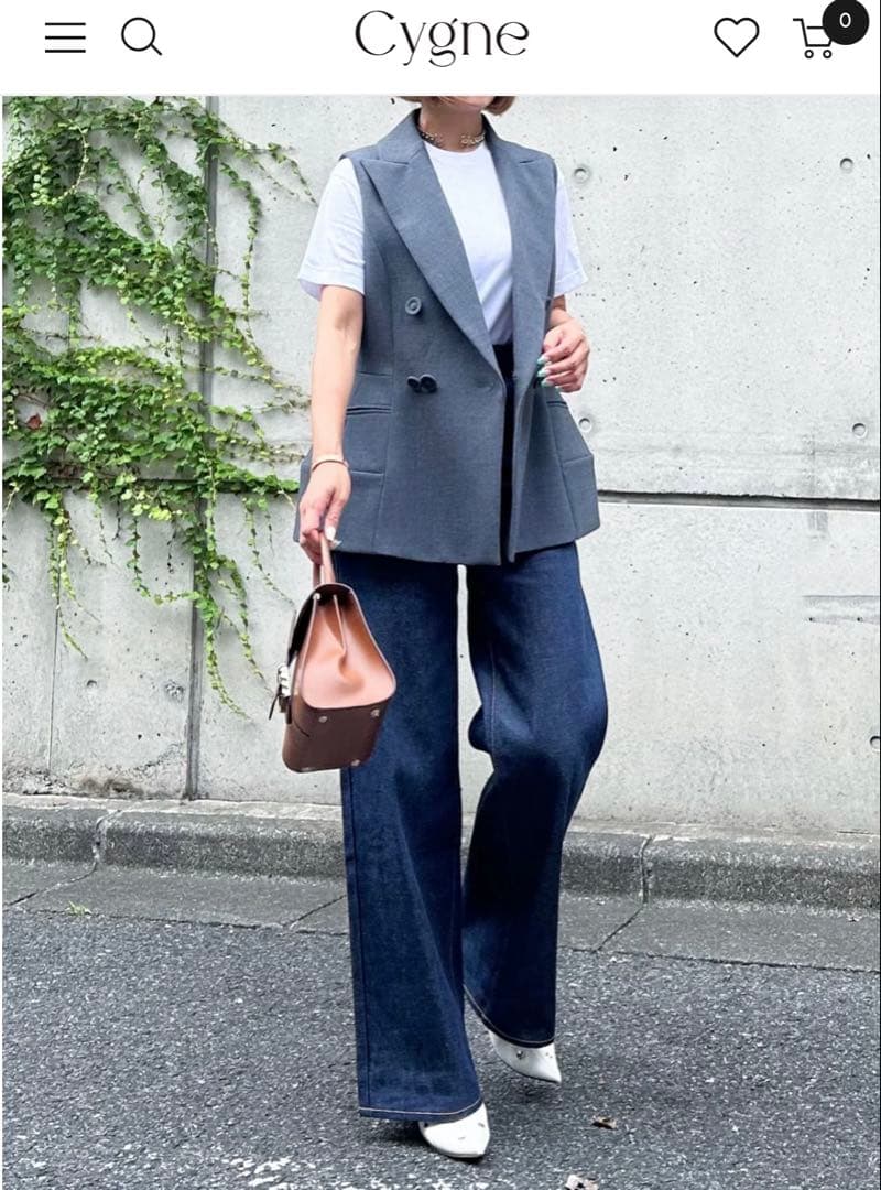 Cygne シーニュ　デニム　ローレント　サイズ１　ノンウォッシュgirlish