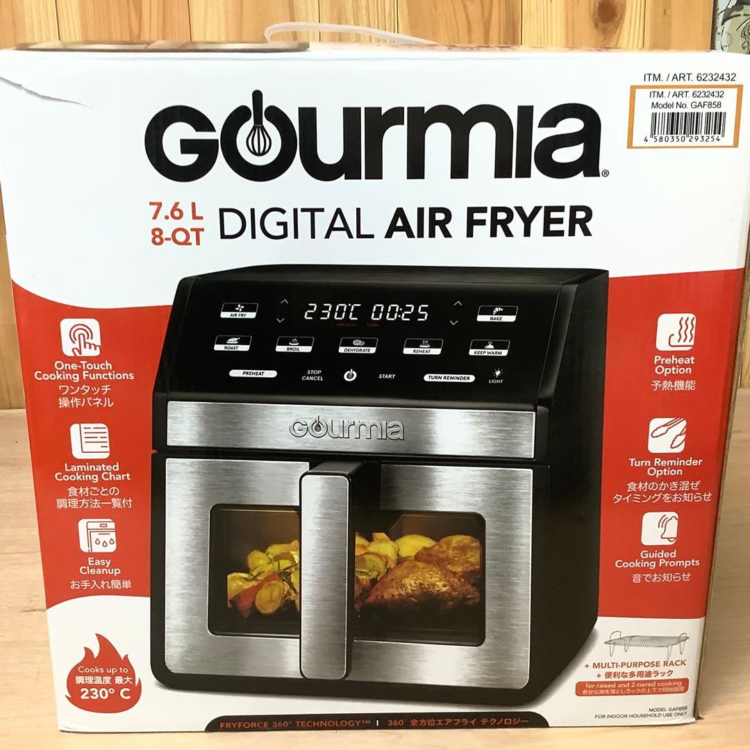 GOURMIA 窓付き デジタルエアーフライヤー7.6L GAF858　※326