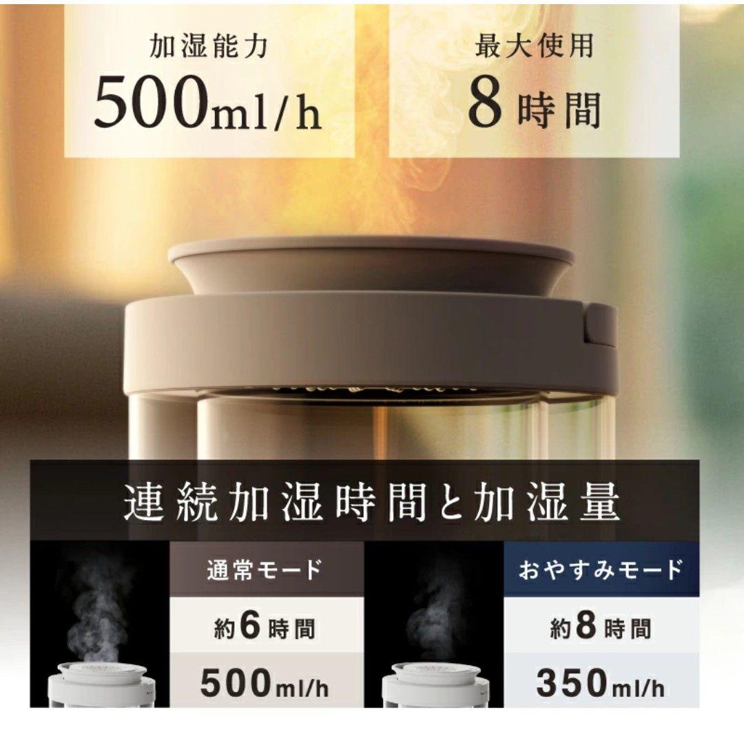 Nan加湿器 URURA スチーム式 500ml/h 3L　NIPLIFE