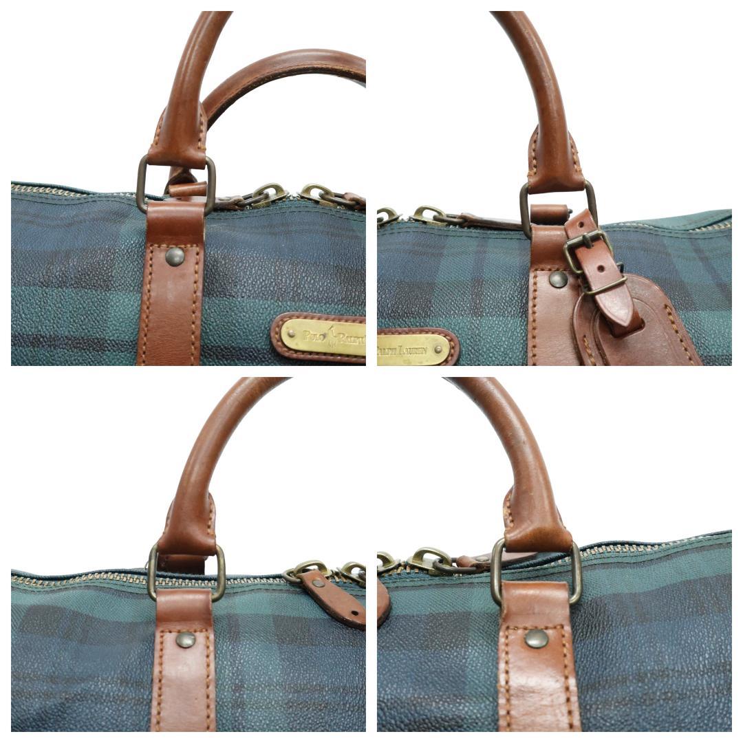 ポロ ラルフローレン ボストンバッグ 2way グリーン PVC 旅行バッグ