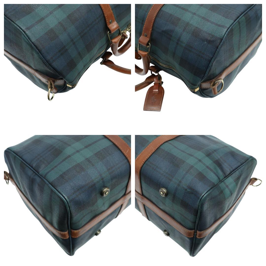 ポロ ラルフローレン ボストンバッグ 2way グリーン PVC 旅行バッグ