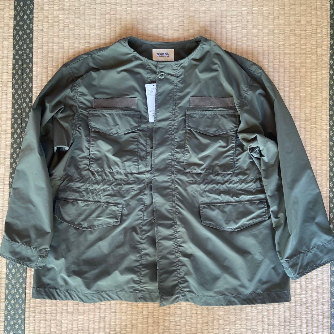 試着のみ ソロテックス ミリタリー ブルゾン ノーカラー ビームスボーイ