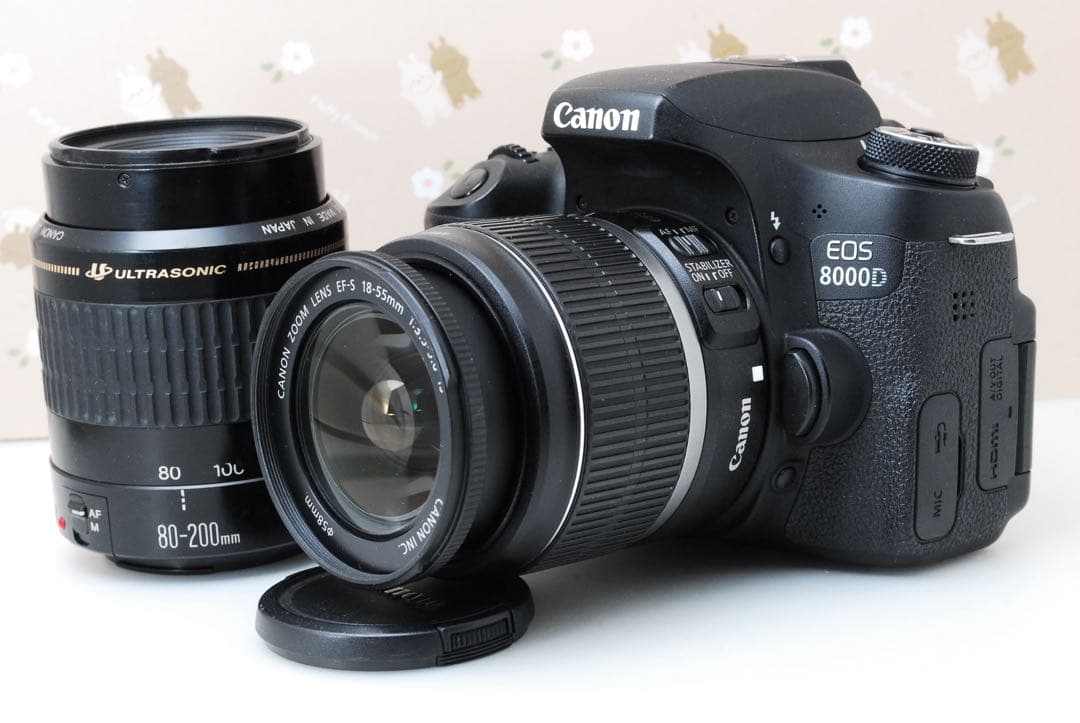 美品❤️Wi-Fi❤️Canon eos 8000D❤️レンズ2本❤️高性能デジタル一眼