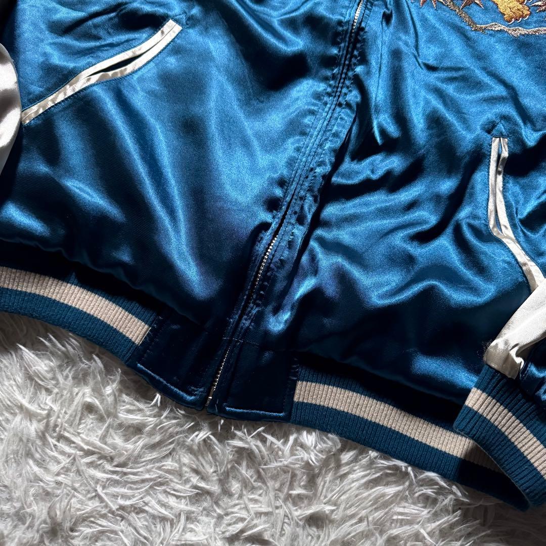 美品/希少✨SCRIPT 花旅楽団　スカジャン　リバーシブル　別珍　龍　虎　L