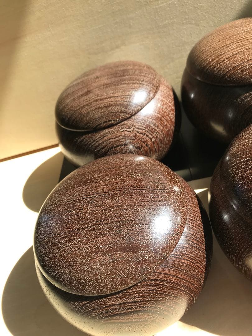 タガヤサン　鉄刀木　碁盤　碁器　碁箱　碁　特大　36号　1組セット