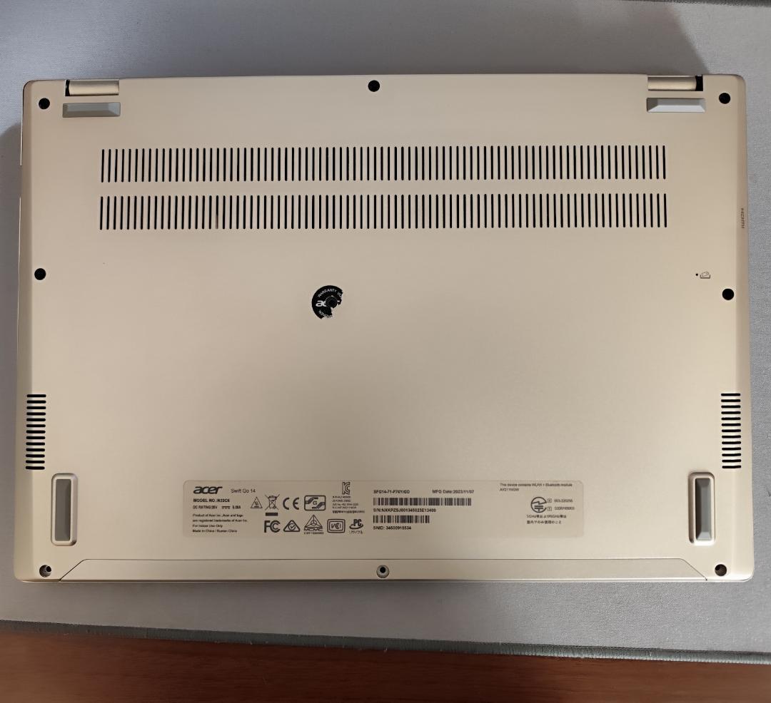 Acer Swift Go i7-13700H 起動不可ジャンク品