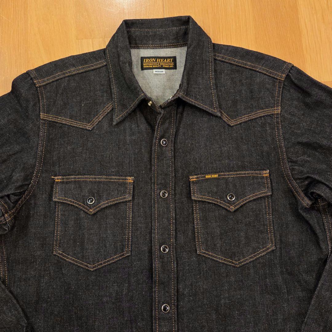 極美品！アイアンハート IRON HEART ウエスタン デニムシャツ Mサイズ