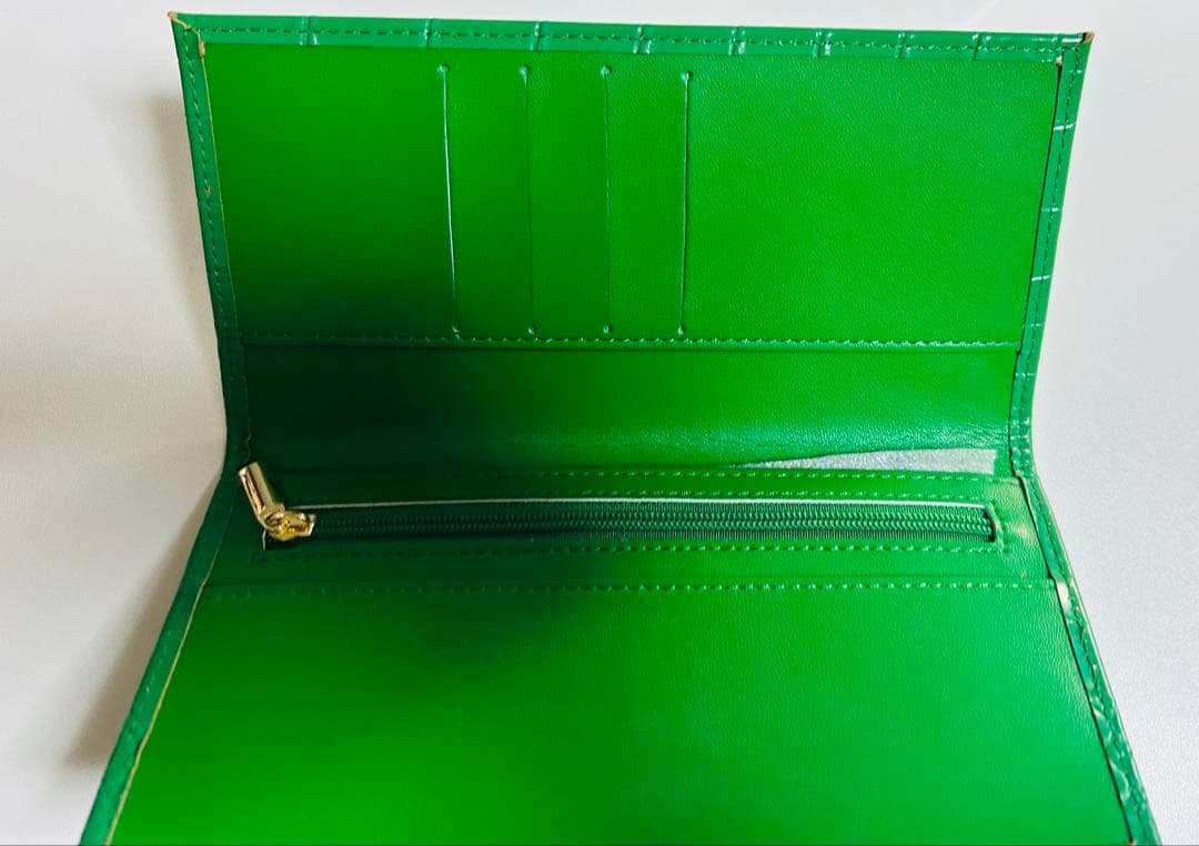 皇居限定　クロコダイル 型押し　長財布 グリーン