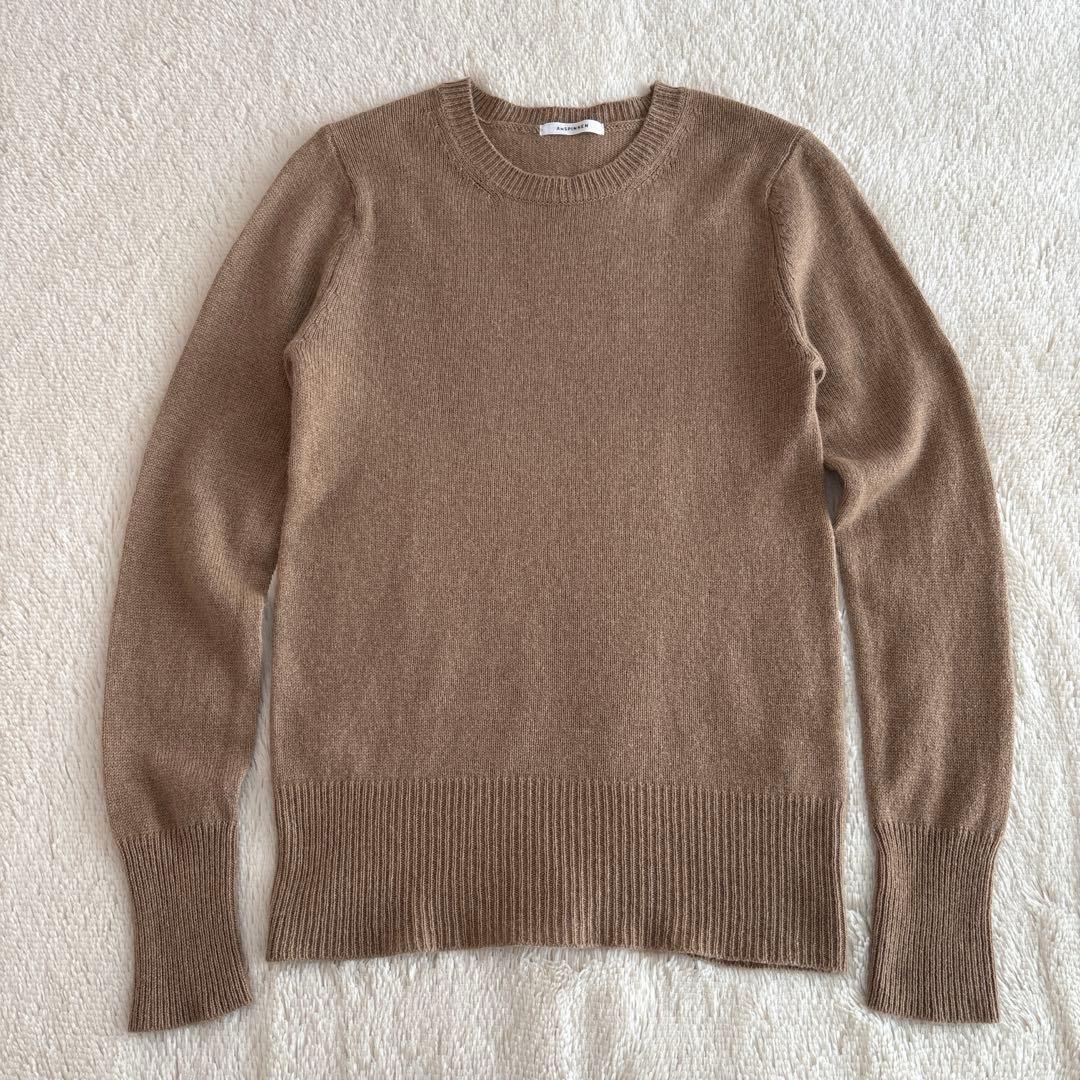 美品✨ANSPINNEN カシミヤ100% ニット　キャメル