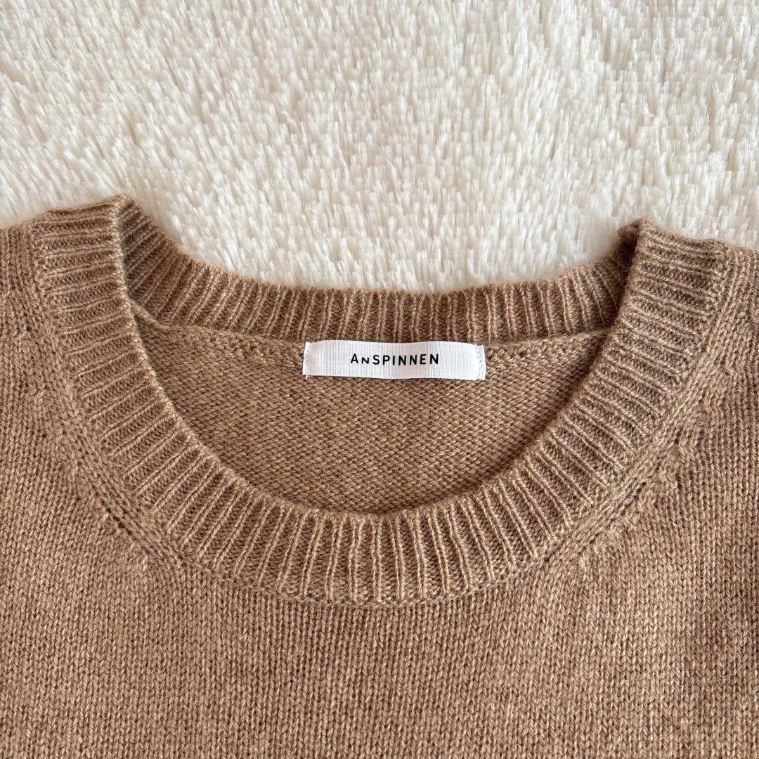 美品✨ANSPINNEN カシミヤ100% ニット　キャメル