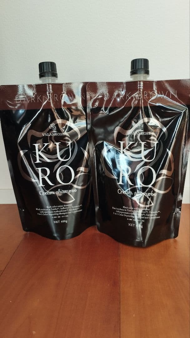 B.VALANCE KUROクリームシャンプー 400g 白髪染め2個