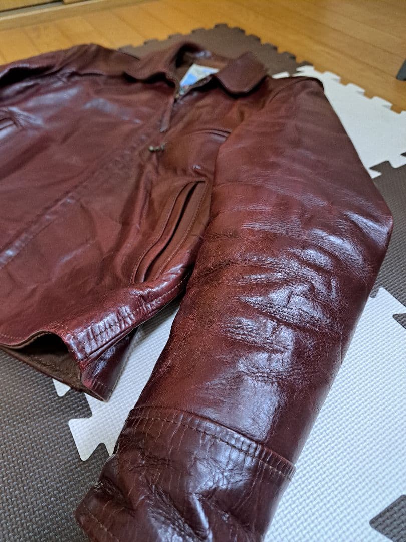 エアロレザーハーフベルトsize３４ホースハイドコードバングッドコンディション