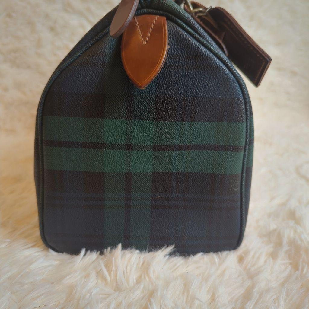 美品　ポロラルフローレン　ミニボストンバッグ　チェック　PVC 7