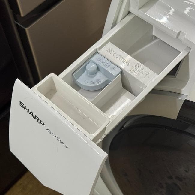 地域限定送料無料　美品 SHARP シャープ ドラム式洗濯乾燥機 ES-S7J