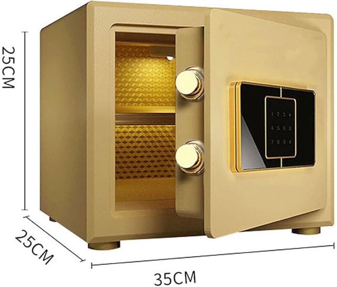 耐火用金庫 大型 家庭用 業務用 テンキー式 25×35×25cm 壁付け対応